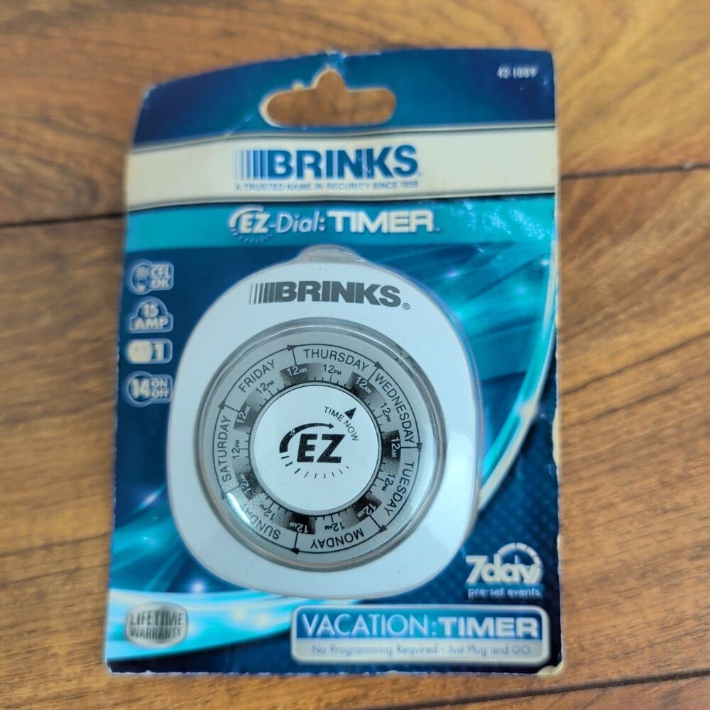 Brinks EZ-Dial 7 Day Vacation Timer Model 42-1009 NEW SEALED